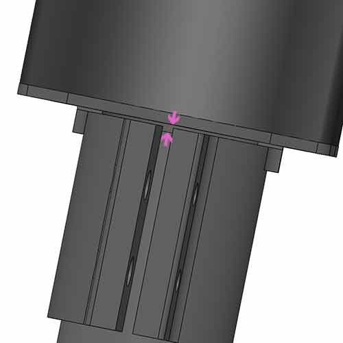 steerer tube to lock gap